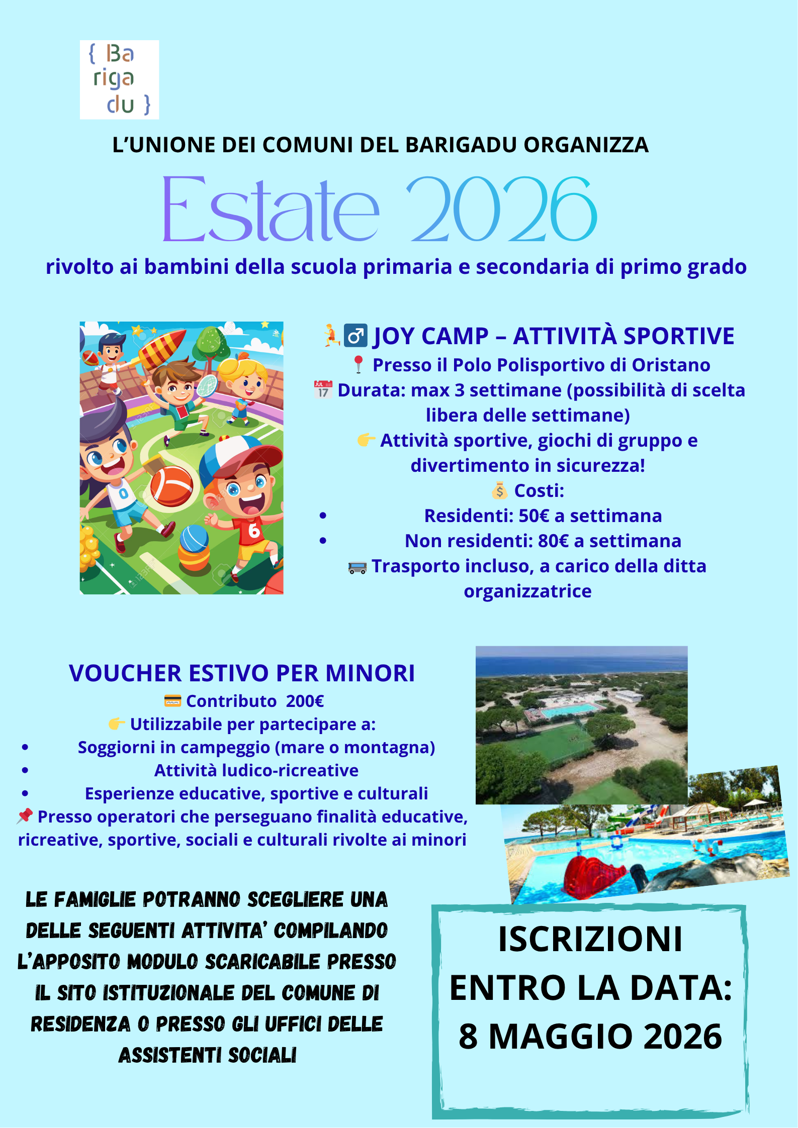 ATTIVITA' ESTIVE MINORI ANNO 2026